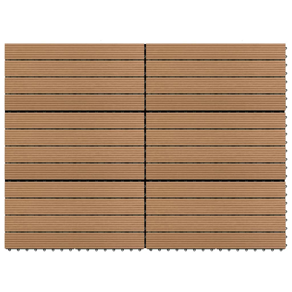 vidaXL Πλακάκια Deck 6 τεμ. Καφέ 60 x 30 εκ. 1,08 μ² από WPC
