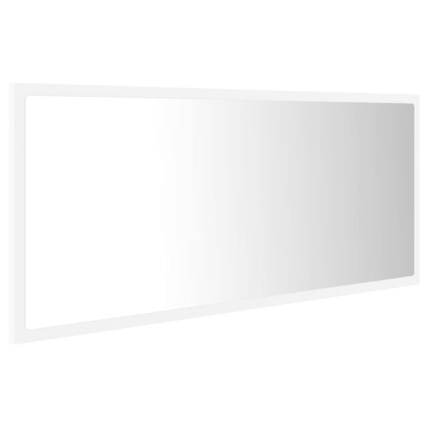 vidaXL Καθρέφτης Μπάνιου με LED Λευκός 100x8,5x37 εκ. Ακρυλικός