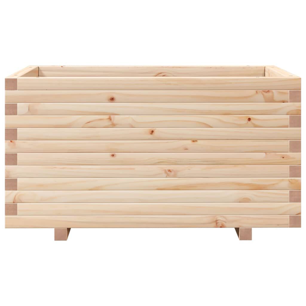 vidaXL Ζαρντινιέρα Κήπου 90x60x49,5 εκ από Μασίφ Ξύλο Πεύκου