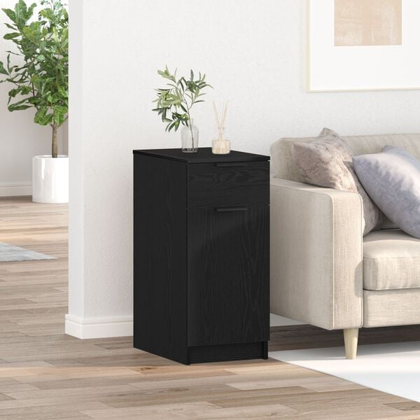 vidaXL Γραφείο Ντουλάπι σε Μαύρη Βελανιδιά - 33x50x75 εκ. - Φτιαγμένο από Επεξεργασμένο Ξύλο