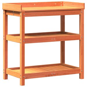 vidaXL &Tau;&rho;&alpha;&pi;έ&zeta;&iota; &Kappa;&eta;&pi;&omicron;&upsilon;&rho;&iota;&kappa;ή&sigmaf; &mu;&epsilon; &Rho;ά&phi;&iota;&alpha; &Kappa;&alpha;&phi;έ 82,5x45x86,5 &epsilon;&kappa;. &Mu;&alpha;&sigma;ί&phi; &Pi;&epsilon;ύ&kappa;&omicron;