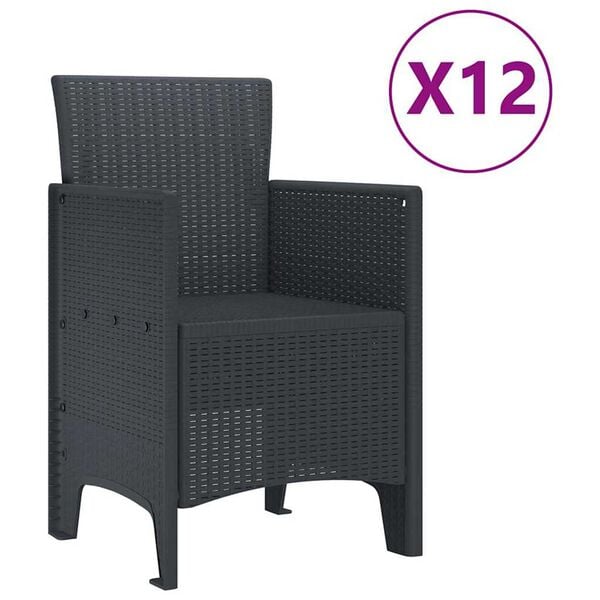 vidaXL Σέτ φαγητού για κήπο 11 pcs Καφέ και Ταπεί Πολυ ράταν