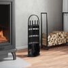 vidaXL Σετ Εργαλείων Τζακιού 5 Τεμαχίων 23x15x66 εκ. Ατσάλινο