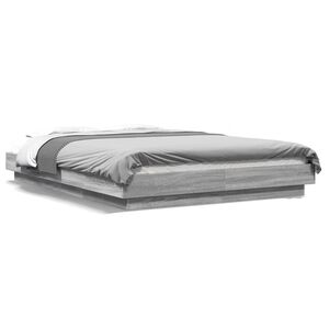 vidaXL &Pi;&lambda;&alpha;ί&sigma;&iota;&omicron; &Kappa;&rho;&epsilon;&beta;&alpha;&tau;&iota;&omicron;ύ &mu;&epsilon; &Phi;ώ&tau;&alpha; LED &Gamma;&kappa;&rho;&iota; sonoma 120x200&epsilon;&kappa;. &Epsilon;&pi;&epsilon;&xi;. &Xi;ύ&lambda;&omicron;