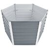 vidaXL Ζαρντινιέρα Υπερυψωμένη Γκρι 129x129x77 εκ. Γαλβανισμ. Χάλυβας