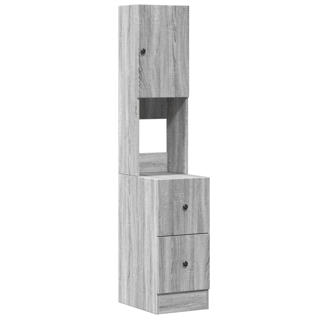 vidaXL Ντουλάπι Κουζίνας Γκρι sonoma 35x50x180 εκ. Επεξεργ. Ξύλο