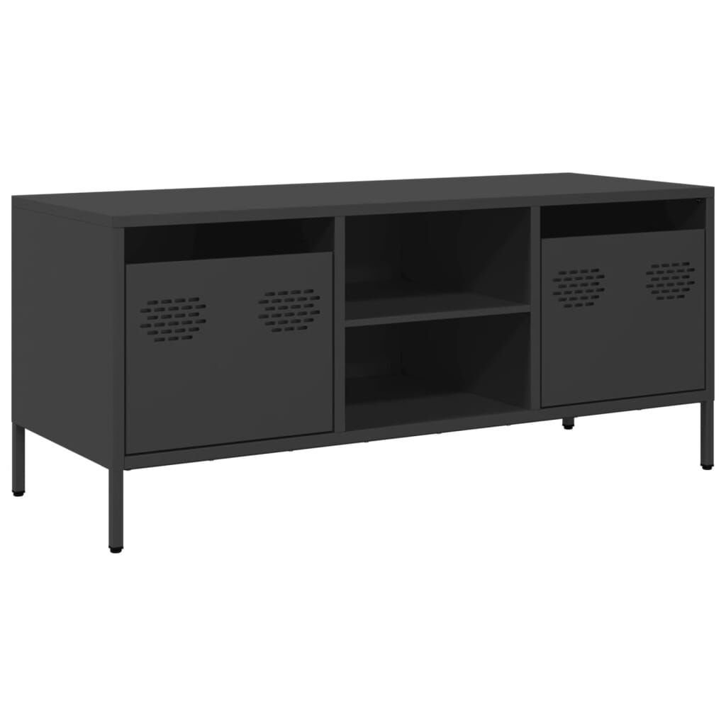 vidaXL Έπιπλο Τηλεόρασης Μαύρο 101,5x39x43,5 εκ. Ατσάλι Ψυχρής Έλασης
