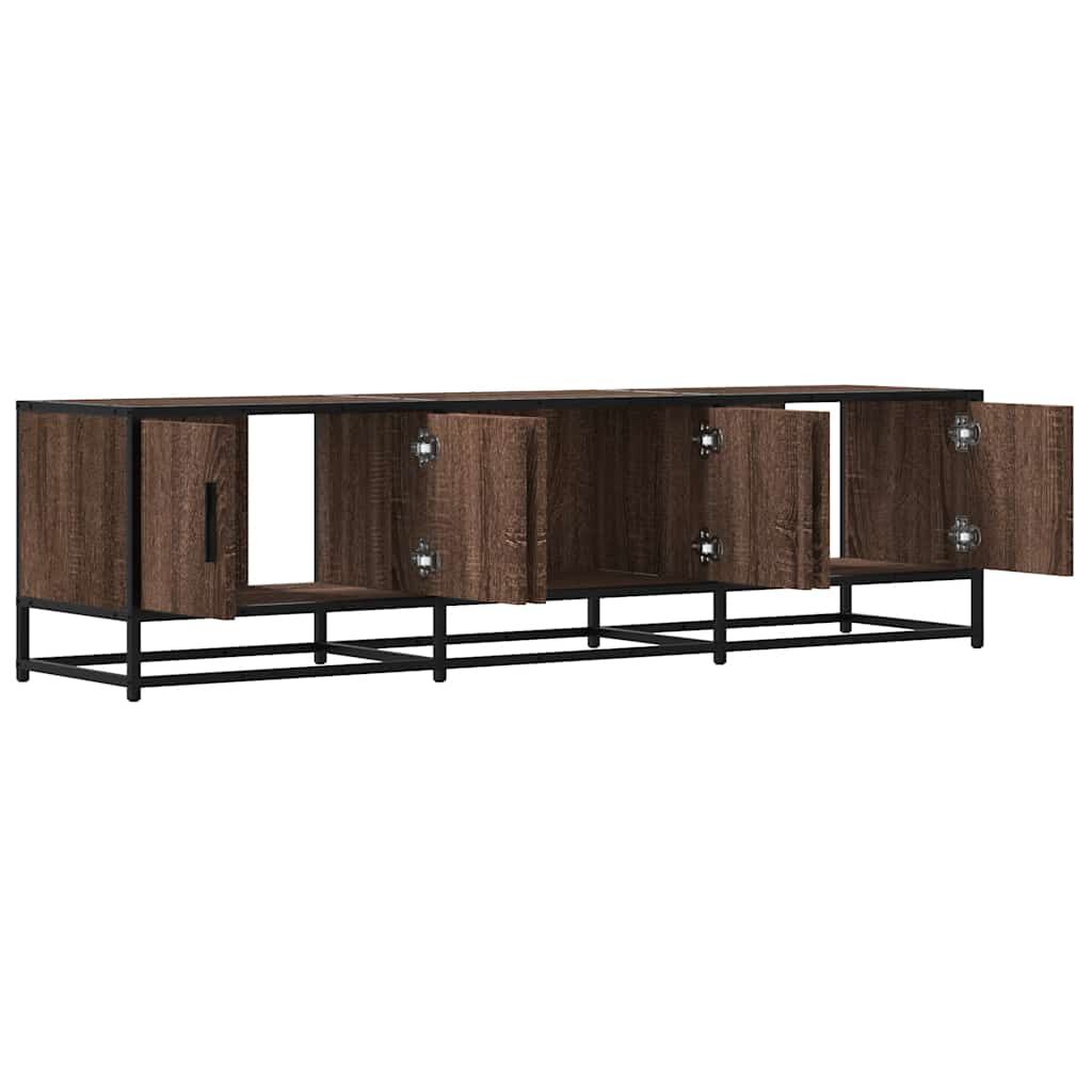 vidaXL Έπιπλο Τηλεόρασης Καφέ Δρυς 150x35x41 εκ Επεξ. Ξύλο/Μέταλλο