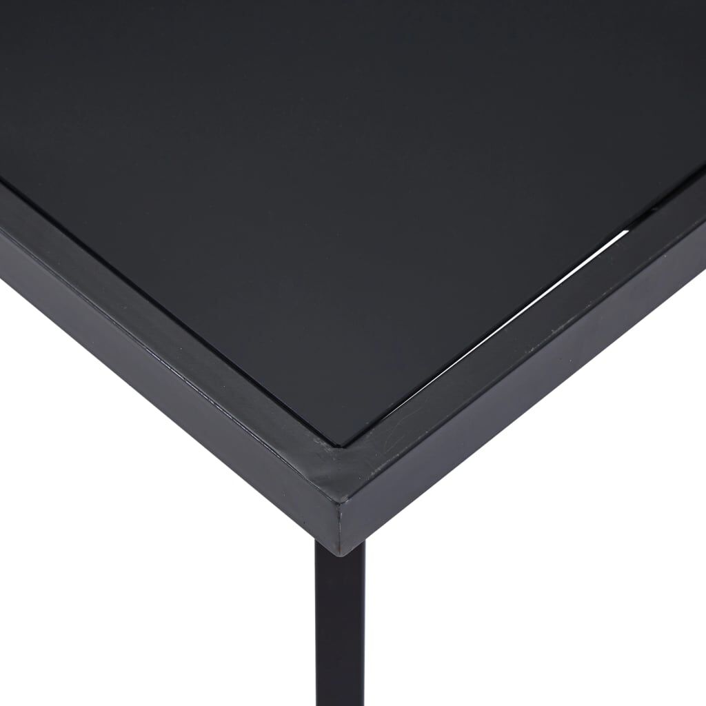 vidaXL Τραπεζαρία Μαύρη 160 x 80 x 75 εκ. από Ψημένο Γυαλί