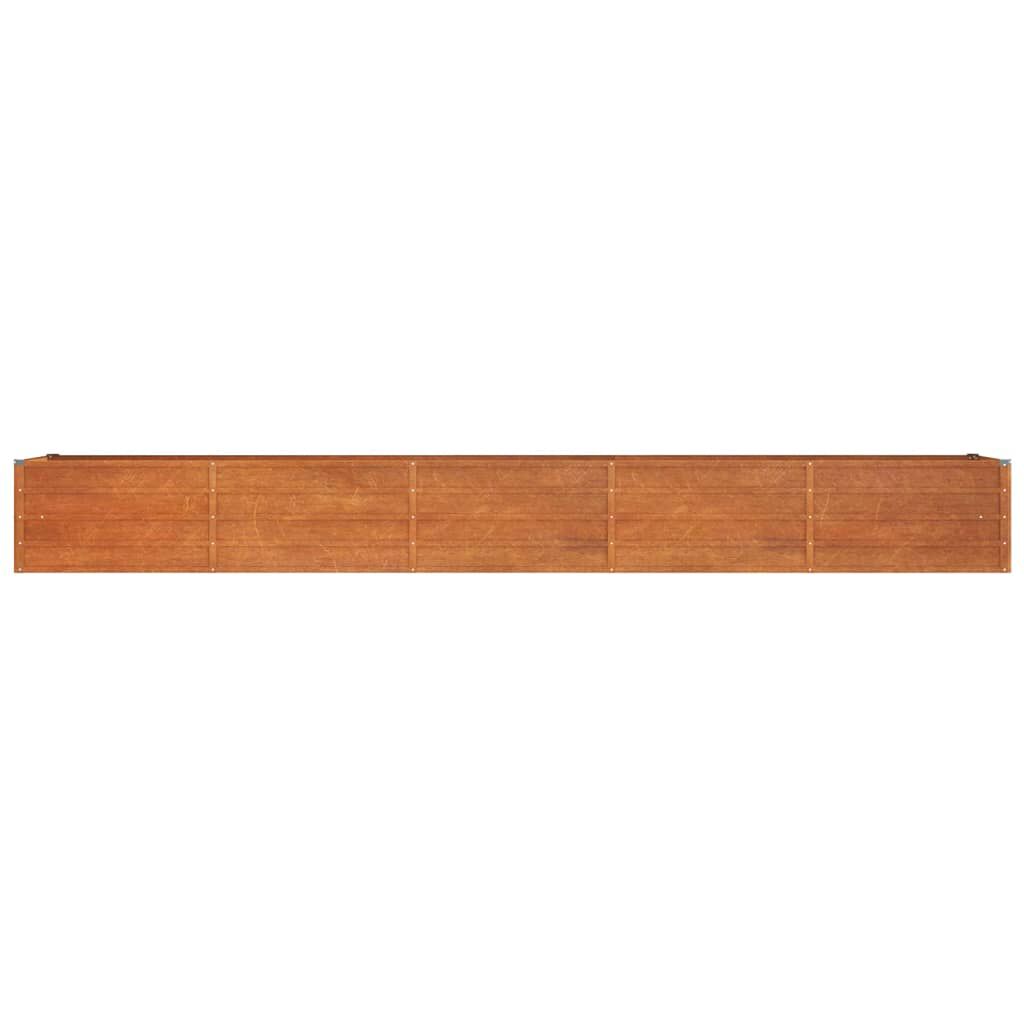 vidaXL Ζαρντινιέρα Σκουριασμένο 400x80x45 εκ. Ατσάλι Σκληρυθέν Αέρα