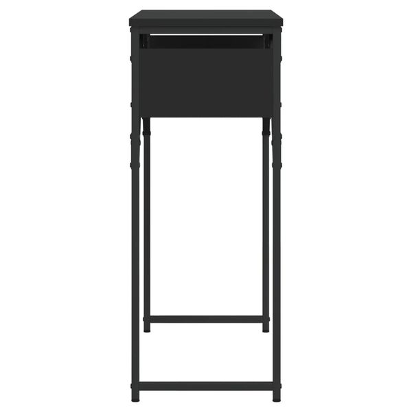 vidaXL Τραπέζι Κονσόλα με Ράφι Μαύρο 75x30x75 εκ. Επεξεργασμένο Ξύλο