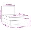 vidaXL Κρεβάτι Boxspring με Στρώμα&LED Μαύρο 120x190εκ.Συνθετικό Δέρμα