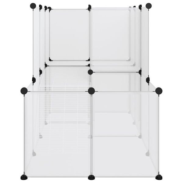 vidaXL Κλουβί Μικρών Ζώων Διαφανές 142x74x93 εκ. Πολυπροπυλένιο&Ατσάλι