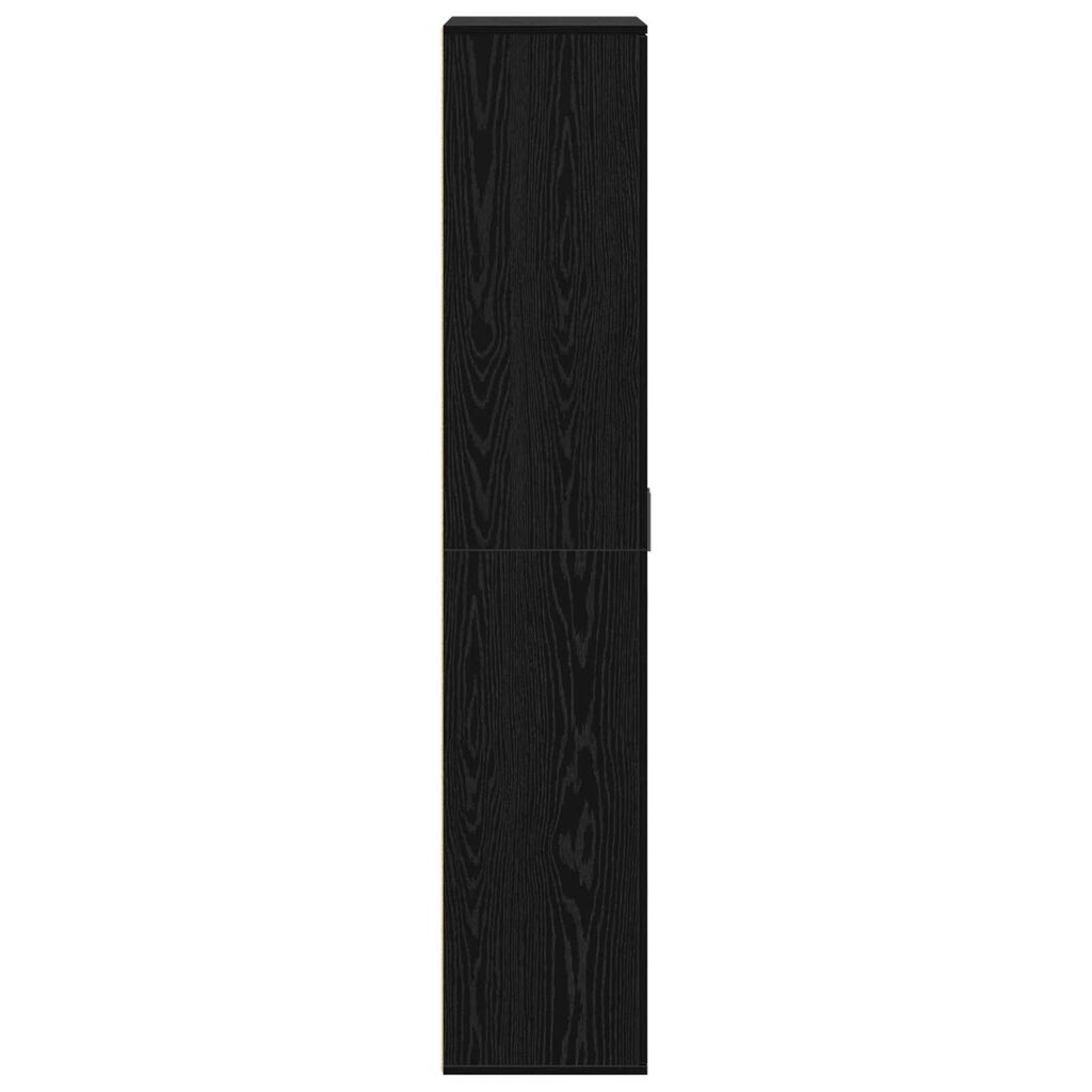 vidaXL Υψηλό ντουλάπι Μαύρης Δρυός 80x35x180 εκ. Επεξεργασμένο Ξύλο