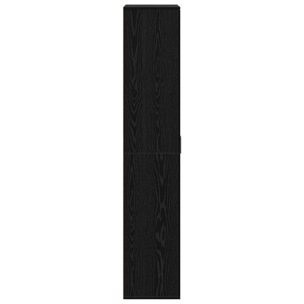 vidaXL Υψηλό ντουλάπι Μαύρης Δρυός 80x35x180 εκ. Επεξεργασμένο Ξύλο