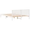 vidaXL Σκελετός Κρεβατιού Λευκό 160 x 220 cm Μασίφ ξύλο πεύκου