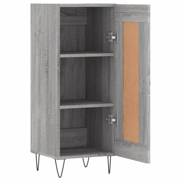vidaXL Ντουλάπι Γκρι Sonoma 34,5x34x90 εκ. από Επεξεργασμένο Ξύλο