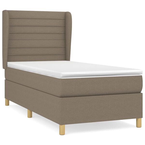vidaXL &Kappa;&rho;&epsilon;&beta;ά&tau;&iota; Boxspring &mu;&epsilon; &Sigma;&tau;&rho;ώ&mu;&alpha; Taupe 90x190 &epsilon;&kappa;.&Upsilon;&phi;&alpha;&sigma;&mu;ά&tau;&iota;&nu;&omicron;