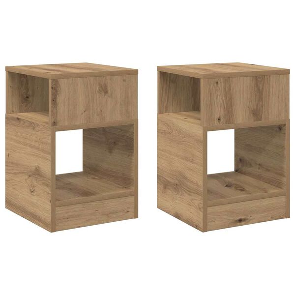 vidaXL End Table 2 pcs Artisan Oak 30,5 x 30 x 45 &epsilon;&kappa;