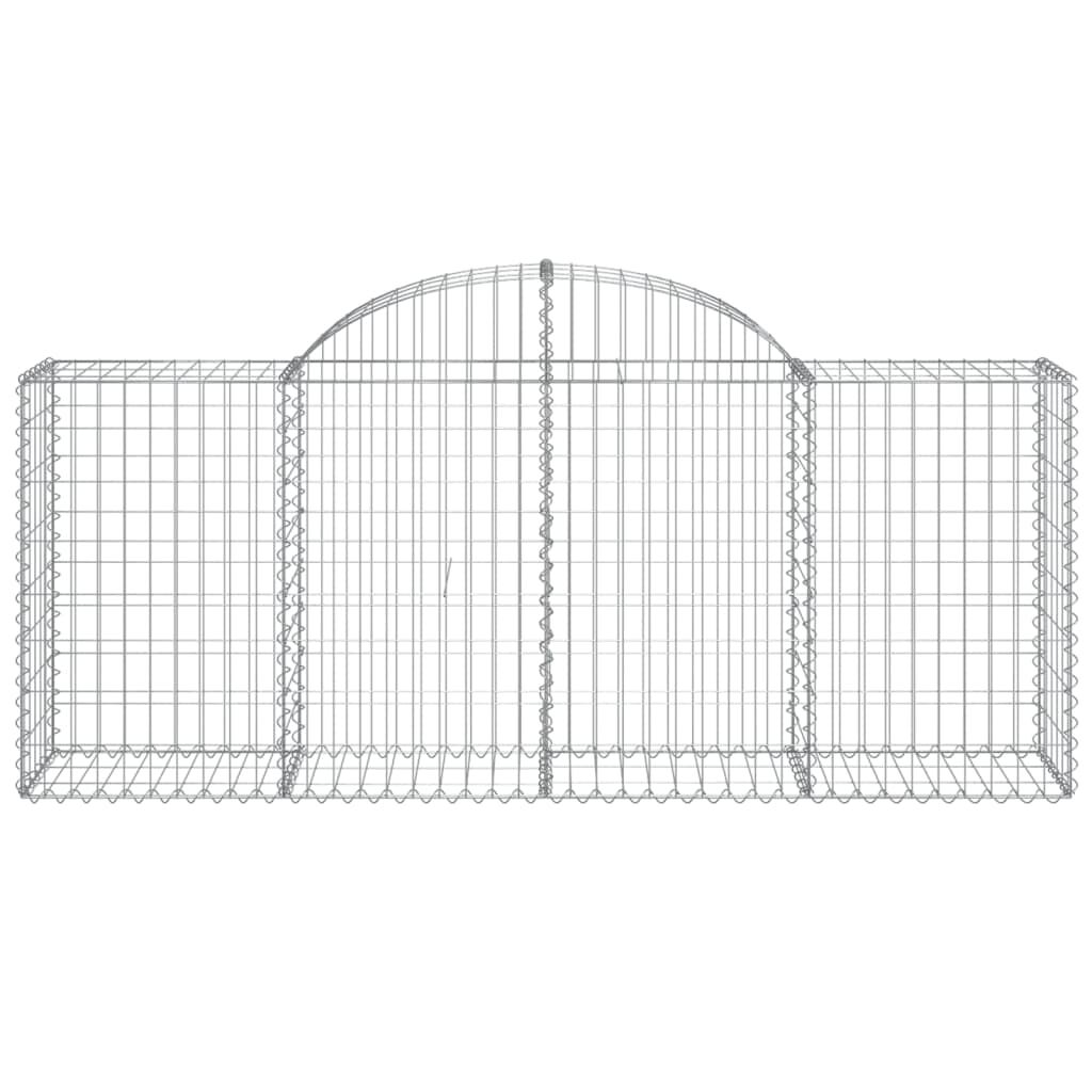 vidaXL Συρματοκιβώτια Τοξωτά 7 τεμ. 200x50x80/100 εκ. Γαλβαν. Ατσάλι