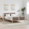 vidaXL Σκελετός Κρεβατιού με κεφαλάρι Taupe 140 x 190 cm ύφασμα