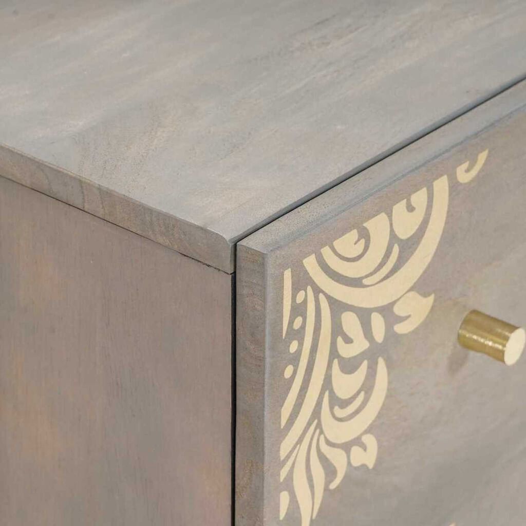 vidaXL Σετ Επίπλων Μπάνιου 3 pcs Γκρι και Χρυσό 180 x 33 x 75 εκ.