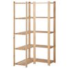 vidaXL Γωνιακή Ραφιέρα 5 Επιπέδων 82,5x82,5 x170 εκ. Μασίφ Ξύλο Πεύκου