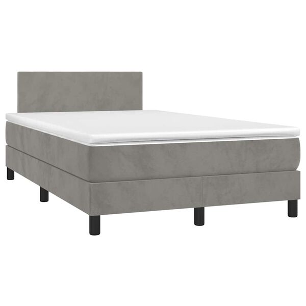 vidaXL &Kappa;&rho;&epsilon;&beta;ά&tau;&iota; Boxspring &mu;&epsilon; &Sigma;&tau;&rho;ώ&mu;&alpha; & LED &Alpha;&nu;.&Gamma;&kappa;&rho;&iota; 120x190&epsilon;&kappa;. &Beta;&epsilon;&lambda;&omicron;ύ&delta;&iota;&nu;&omicron;