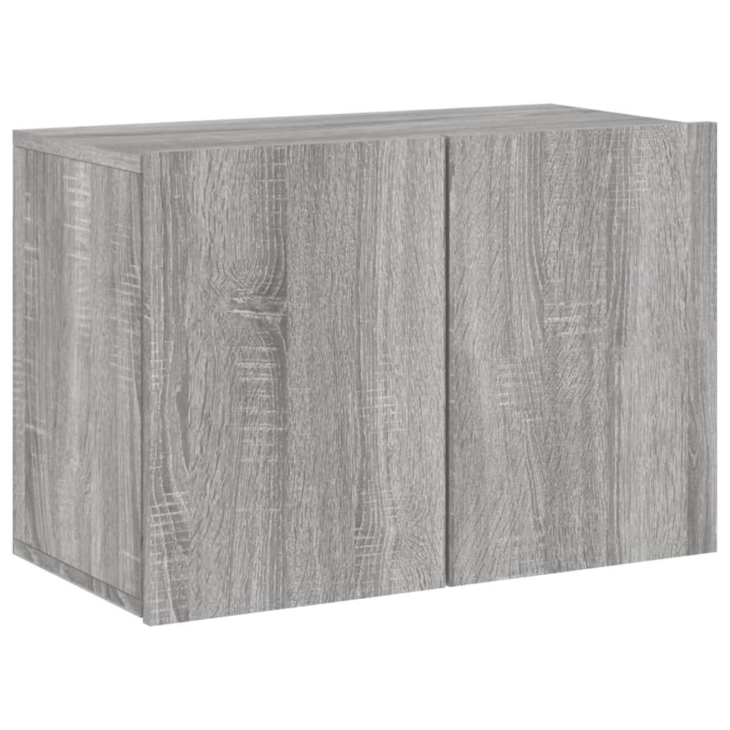 vidaXL Ντουλάπι Τοίχου Τηλεόρασης 2 Τεμ. Γκρι Sonoma 60 x 30 x 41 εκ.