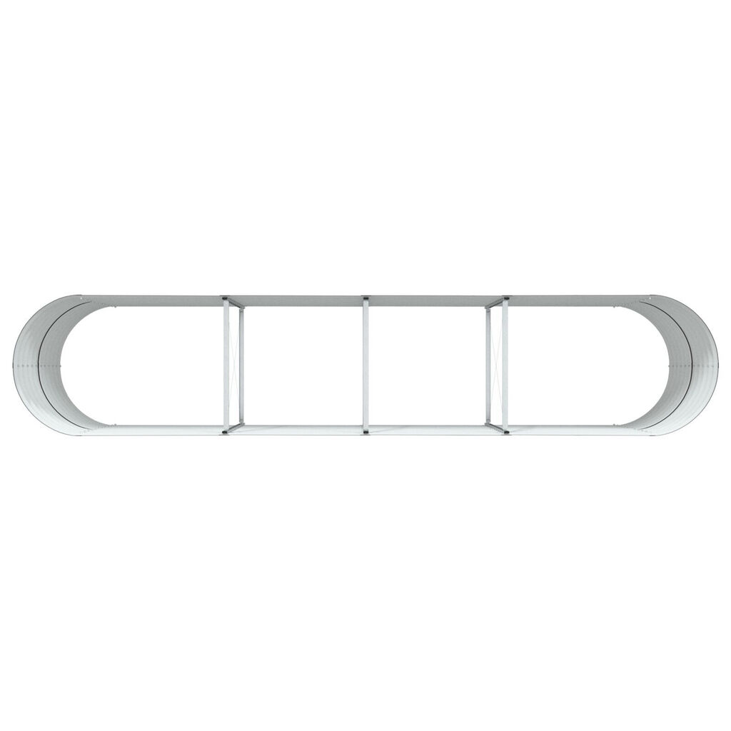 vidaXL Κήπος Ανυψωμένο Κρεβάτι Καφέ 400x80x81 εκ από Γαλβανισμένο Ατσάλι