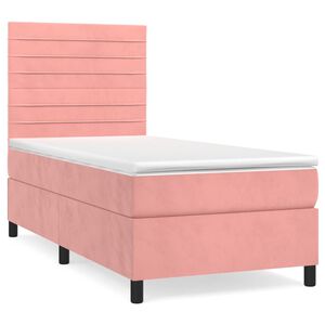 vidaXL &Kappa;&rho;&epsilon;&beta;ά&tau;&iota; Boxspring &mu;&epsilon; &Sigma;&tau;&rho;ώ&mu;&alpha; &Rho;&omicron;&zeta; 100x200 &epsilon;&kappa;. &Beta;&epsilon;&lambda;&omicron;ύ&delta;&iota;&nu;&omicron;