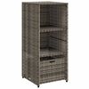 vidaXL Ντουλάπι Αποθήκευσης Κήπου Γκρι 50x55x115 εκ. Συνθετικό Ρατάν