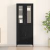 vidaXL Highboard Επιτοίχιο 2 pcs Μαύρη δρυς 69.5 x 34 x 180 εκ.