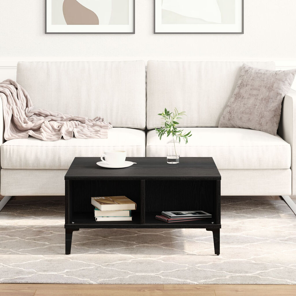 vidaXL Τραπεζάκι σαλονιού Μαύρο Δρυς 60x60x30 εκ. Επεξεργασμένο ξύλο