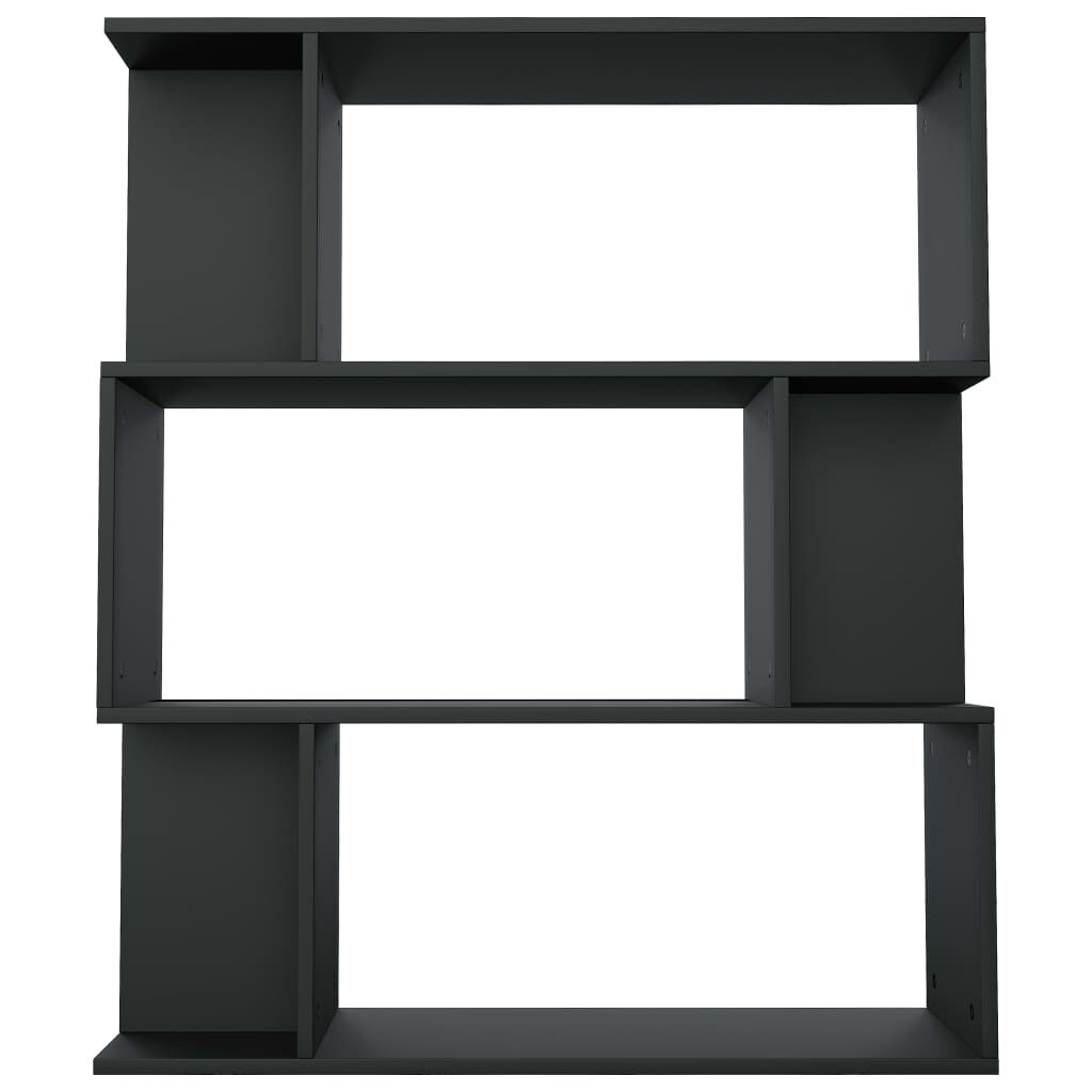 vidaXL Βιβλιοθήκη/Διαχωριστικό Χώρου Μαύρο 80x24x96 εκ. Επεξ. Ξύλο