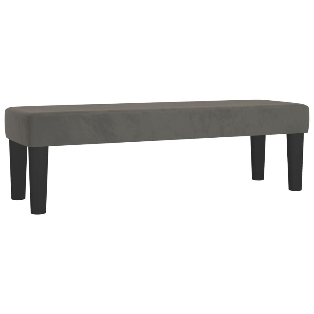 vidaXL Κρεβάτι Boxspring με Στρώμα Σκούρο Γκρι 140x200 εκ. Βελούδινο