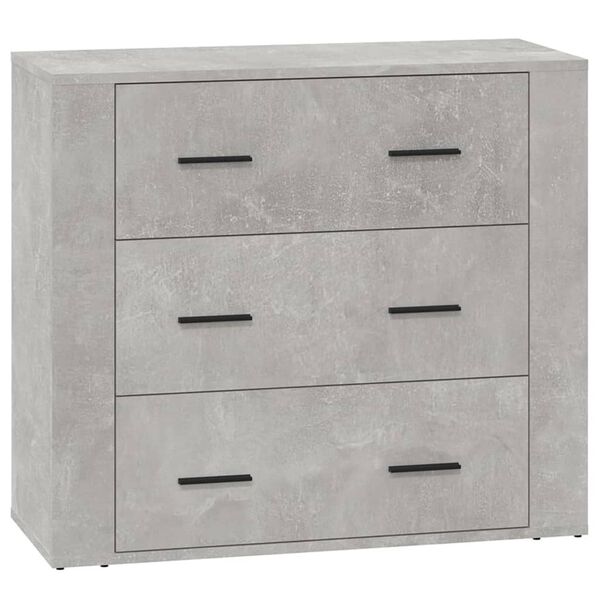 vidaXL Ντουλάπι Γκρι Σκυροδέματος 80x33x70 εκ. Επεξεργασμένο Ξύλο