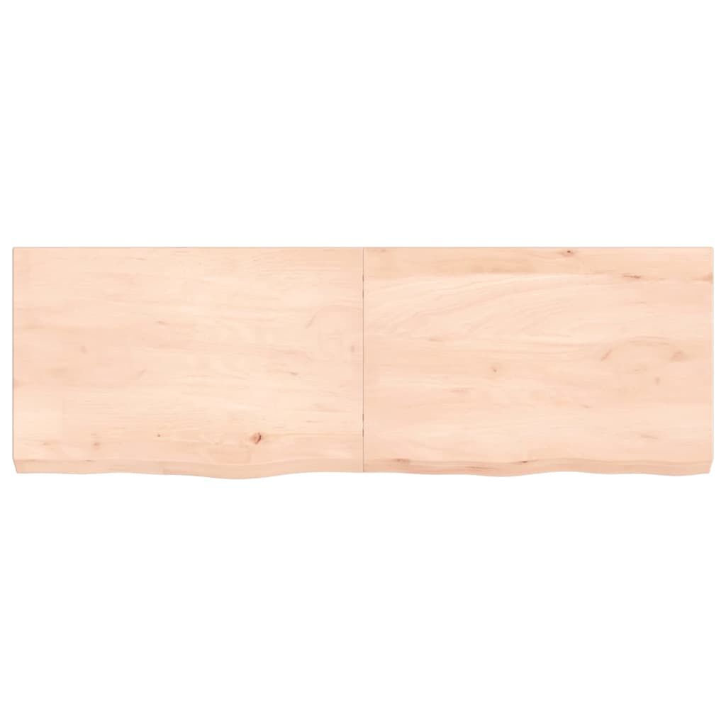 vidaXL Επιφάνεια Τραπεζιού 120x40x(2-6)εκ Ακατέργαστο Μασίφ Ξύλο Δρυός