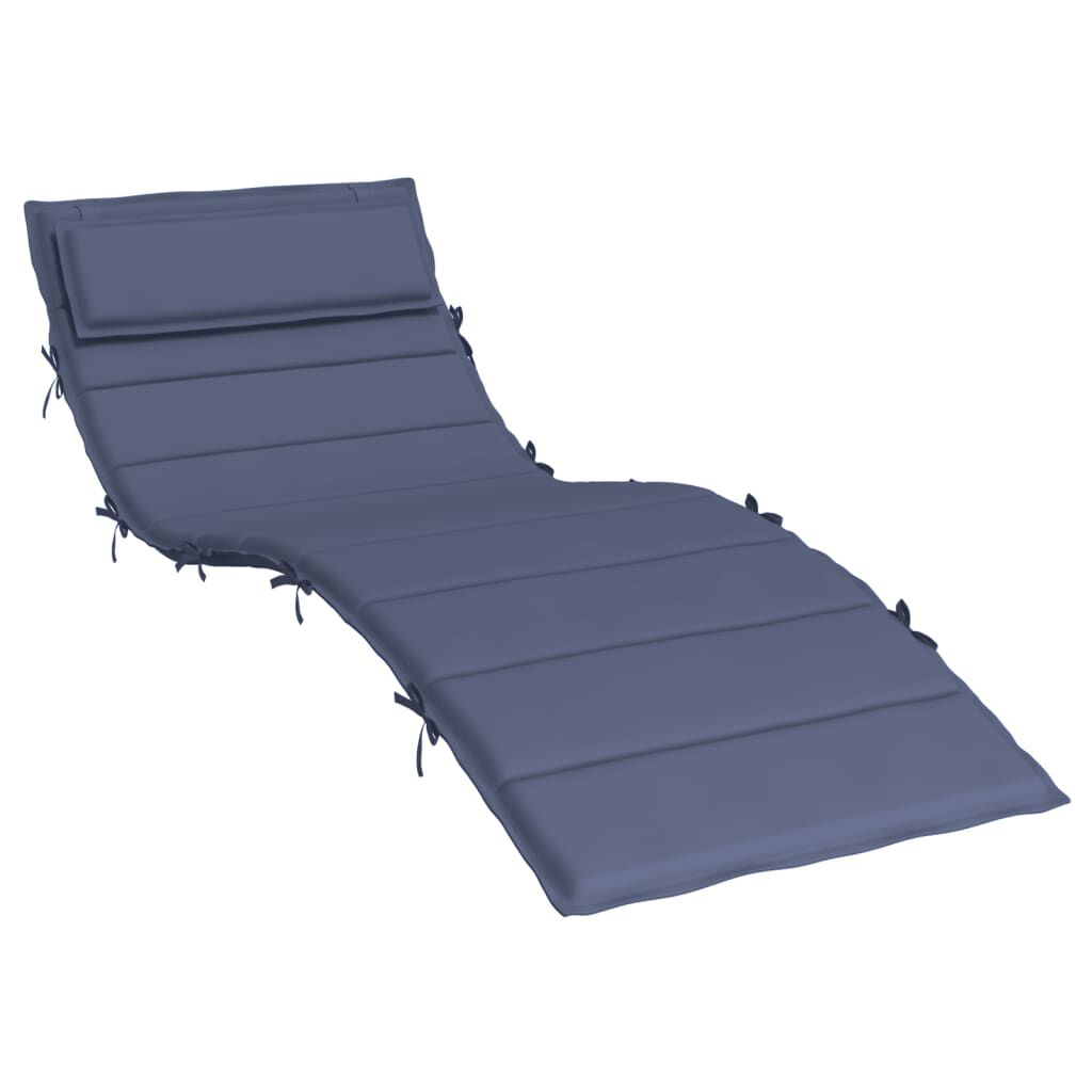 vidaXL Μαξιλάρι Ξαπλώστρας Ναυτικό Μπλε 180x60x4 εκ. από Ύφασμα Oxford