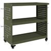 vidaXL Καρότσι εργαλείων με ράφι Λαδί 75 x 35 x 73 εκ. Κρύα χάλυβας