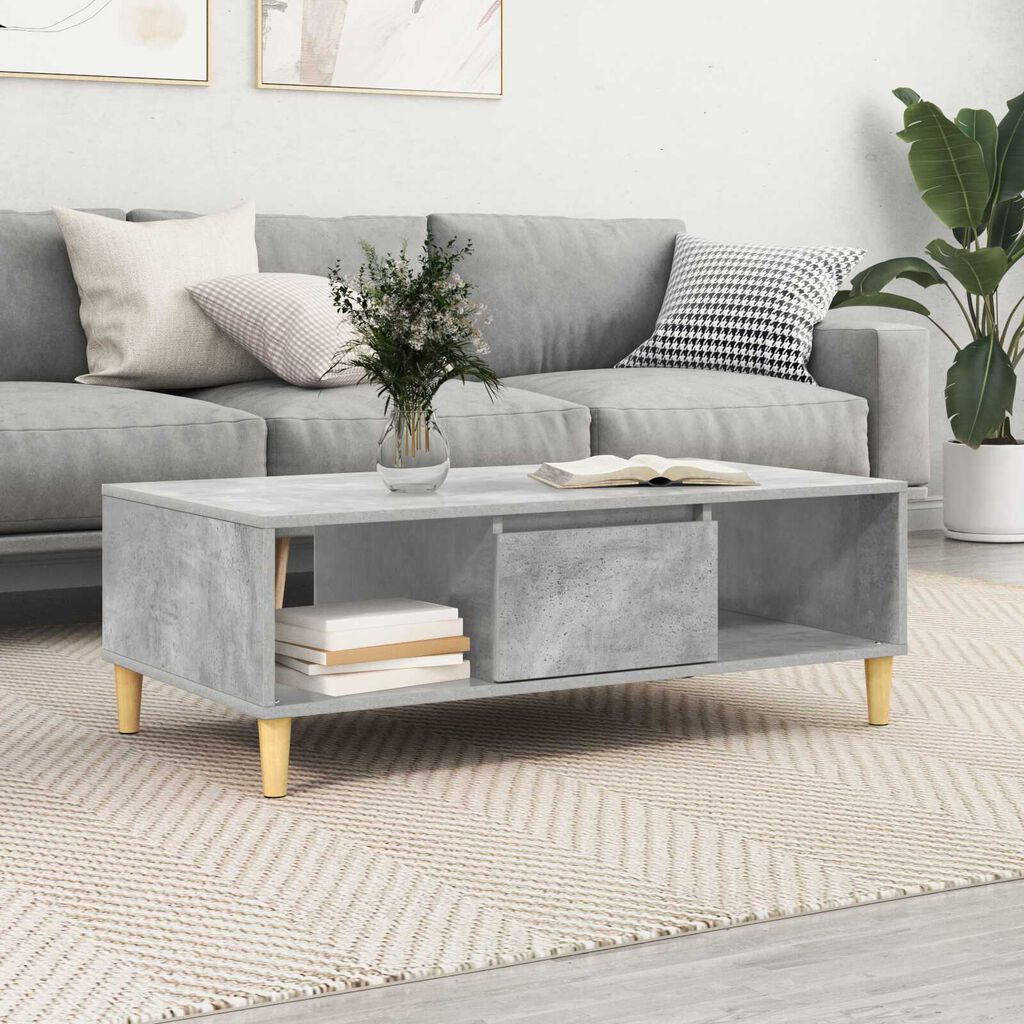 vidaXL Γκρι σκυροδέματος 103.5 x 60 x 35 εκ Επεξεργασμένο ξύλο