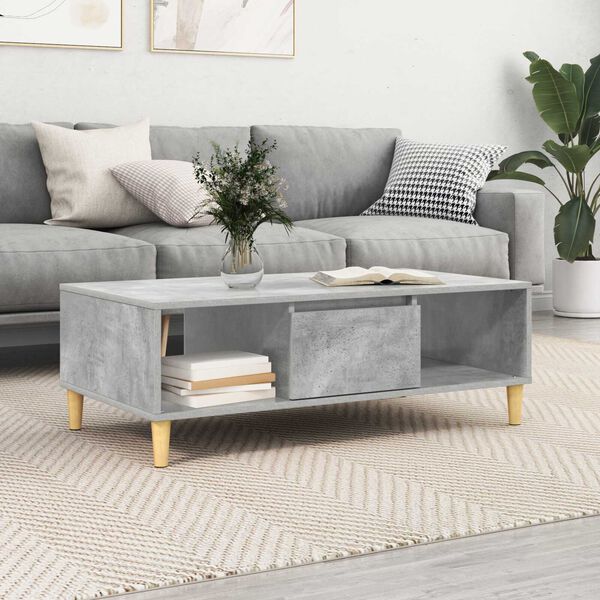 vidaXL Γκρι σκυροδέματος 103.5 x 60 x 35 εκ Επεξεργασμένο ξύλο