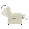 vidaXL Πολυθρόνα Μασάζ Ηλεκτρική Κρεμ από Συνθετικό Δέρμα