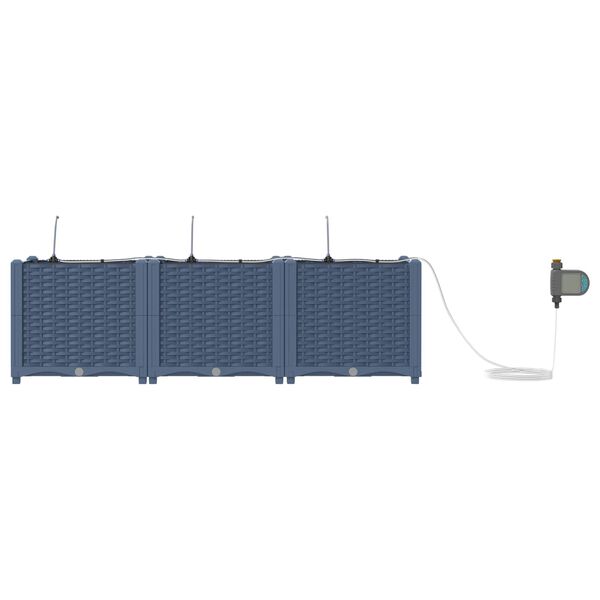 vidaXL &Gamma;&lambda;ά&sigma;&tau;&rho;&alpha; &Kappa;ή&pi;&omicron;&upsilon; 3 pcs &Gamma;&kappa;&rho;&iota; 120 x 40 x 37,5 cm &Pi;&lambda;&alpha;&sigma;&tau;&iota;&kappa;ό