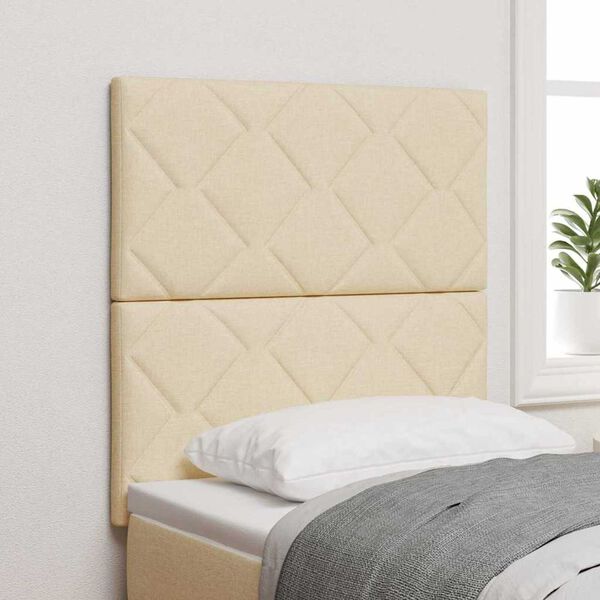 vidaXL Υφασμάτινο Κεφαλάρι Geometric με κεφαλάρι Κρεμ 80 cm ύφασμα