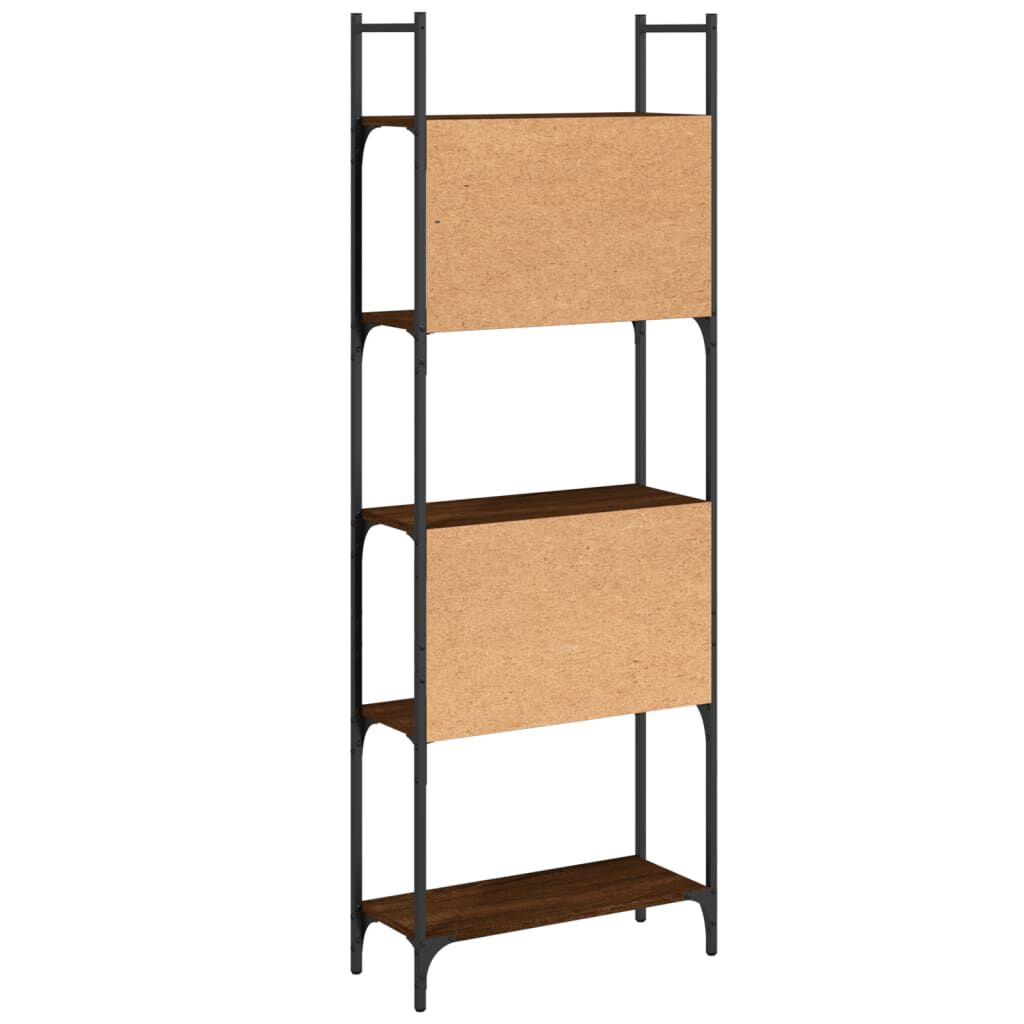 vidaXL Βιβλιοθήκη Καφέ Δρυς 155,5x24x166,5 εκ. Επεξεργασμένο Ξύλο