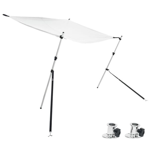 vidaXL Επέκταση Σκιάστρου Σχήμα Τ Λευκή 174x205x(115-194) εκ.