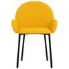 vidaXL Καρέκλες Τραπεζαρίας 2 τεμ. Κίτρινες Βελούδινες