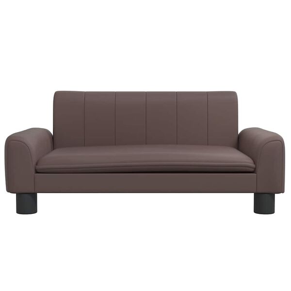 vidaXL Καναπές Παιδικός Καφέ 70 x 45 x 30 εκ. από Συνθετικό Δέρμα