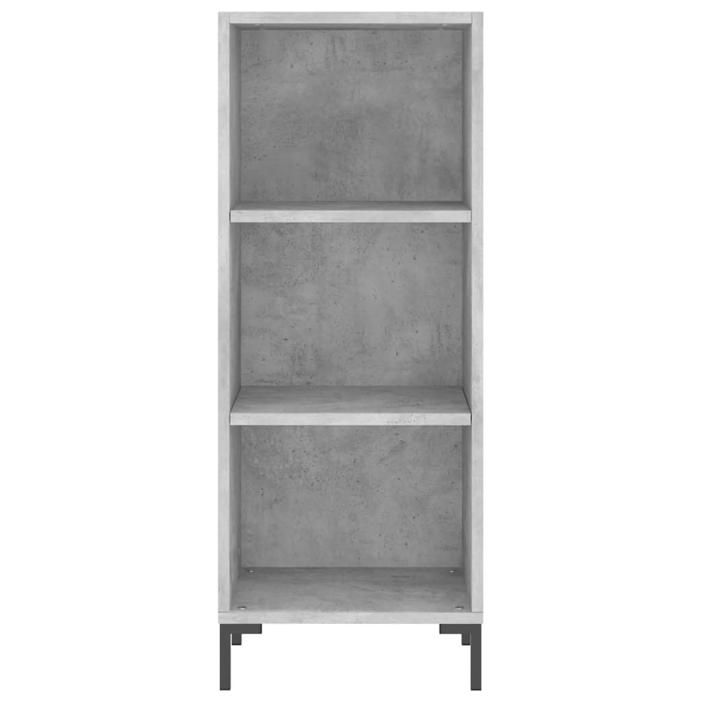 vidaXL Ντουλάπι Γκρι Σκυροδέματος 34,5x34x180 εκ. Επεξεργασμένο Ξύλο